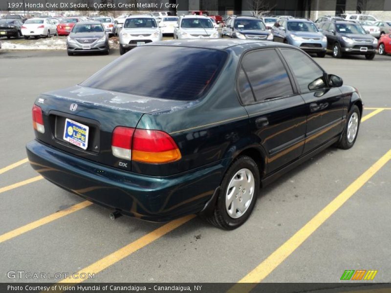 Cypress Green Metallic / Gray 1997 Honda Civic DX Sedan
