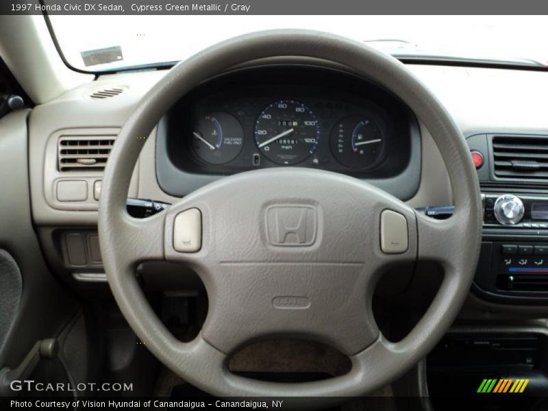 Cypress Green Metallic / Gray 1997 Honda Civic DX Sedan