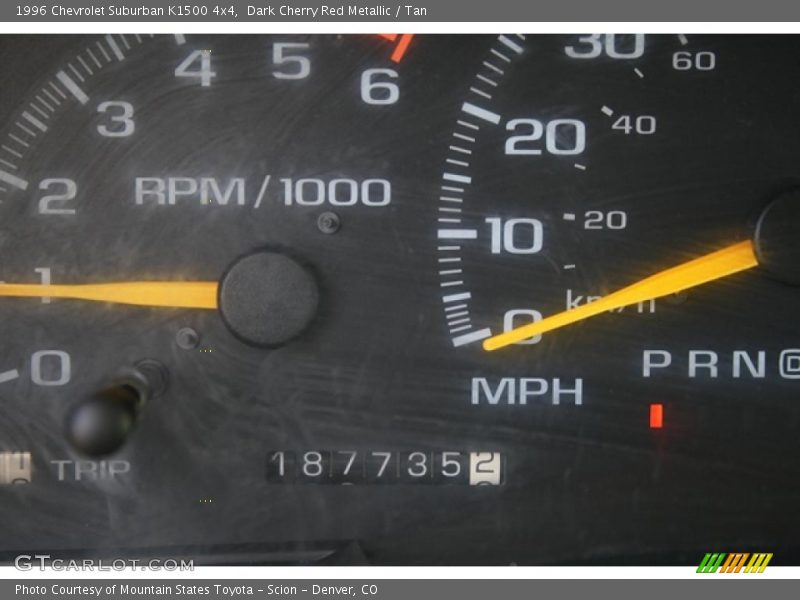 Dark Cherry Red Metallic / Tan 1996 Chevrolet Suburban K1500 4x4