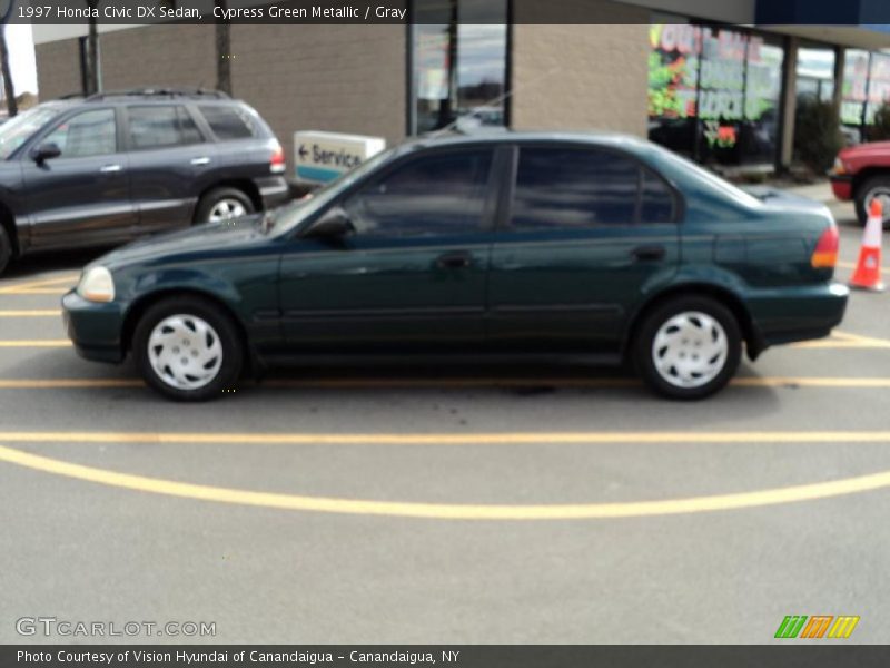 Cypress Green Metallic / Gray 1997 Honda Civic DX Sedan