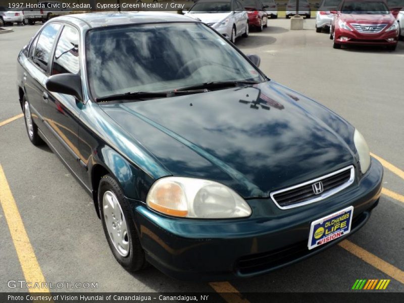 Cypress Green Metallic / Gray 1997 Honda Civic DX Sedan