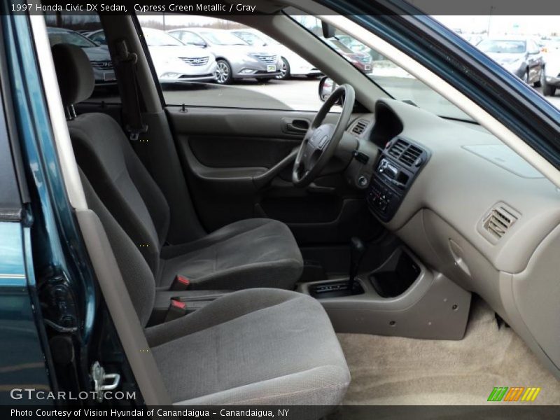 Cypress Green Metallic / Gray 1997 Honda Civic DX Sedan