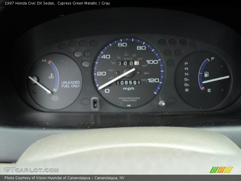 Cypress Green Metallic / Gray 1997 Honda Civic DX Sedan