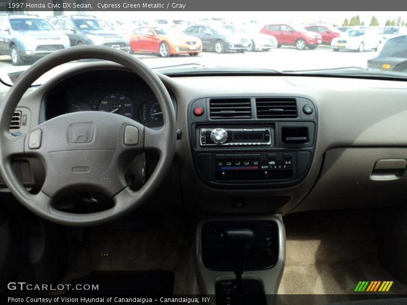 Cypress Green Metallic / Gray 1997 Honda Civic DX Sedan