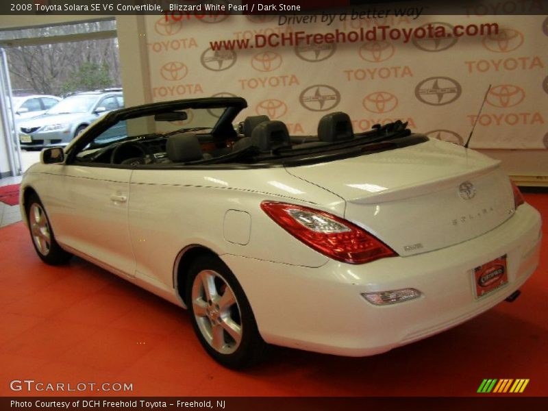 Blizzard White Pearl / Dark Stone 2008 Toyota Solara SE V6 Convertible