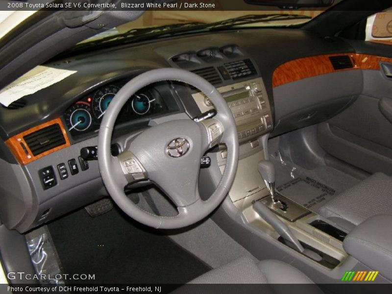Blizzard White Pearl / Dark Stone 2008 Toyota Solara SE V6 Convertible