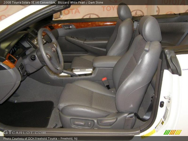 Blizzard White Pearl / Dark Stone 2008 Toyota Solara SE V6 Convertible