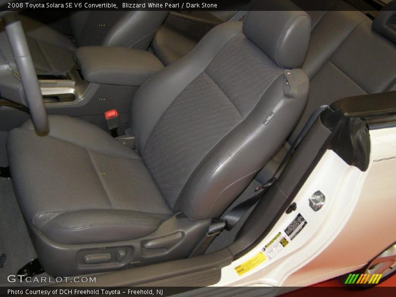 Blizzard White Pearl / Dark Stone 2008 Toyota Solara SE V6 Convertible
