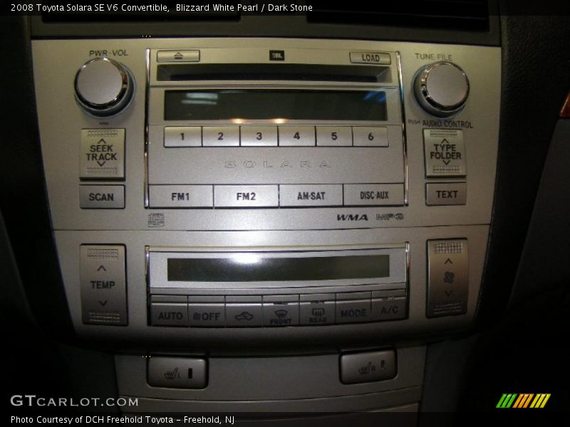 Blizzard White Pearl / Dark Stone 2008 Toyota Solara SE V6 Convertible