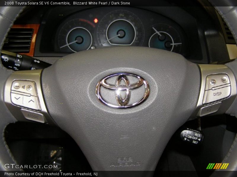 Blizzard White Pearl / Dark Stone 2008 Toyota Solara SE V6 Convertible