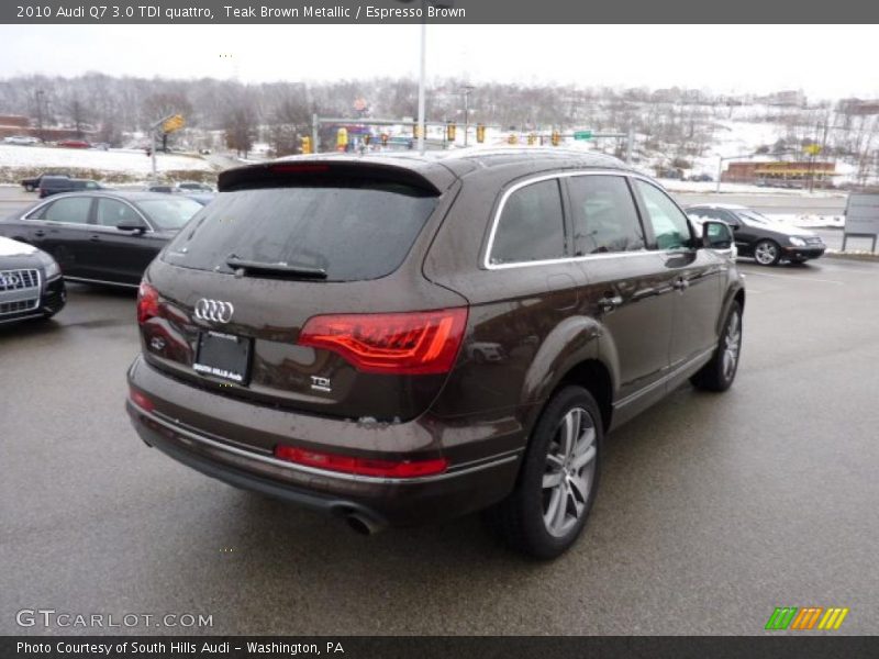 Teak Brown Metallic / Espresso Brown 2010 Audi Q7 3.0 TDI quattro
