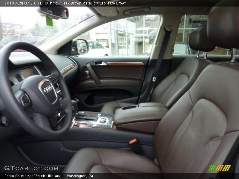  2010 Q7 3.0 TDI quattro Espresso Brown Interior