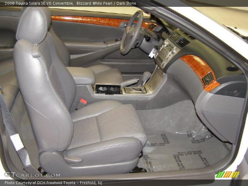 Blizzard White Pearl / Dark Stone 2008 Toyota Solara SE V6 Convertible