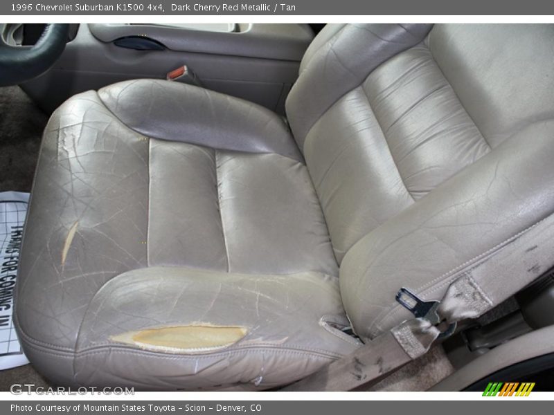 Dark Cherry Red Metallic / Tan 1996 Chevrolet Suburban K1500 4x4