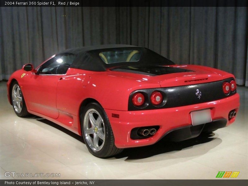 Red / Beige 2004 Ferrari 360 Spider F1