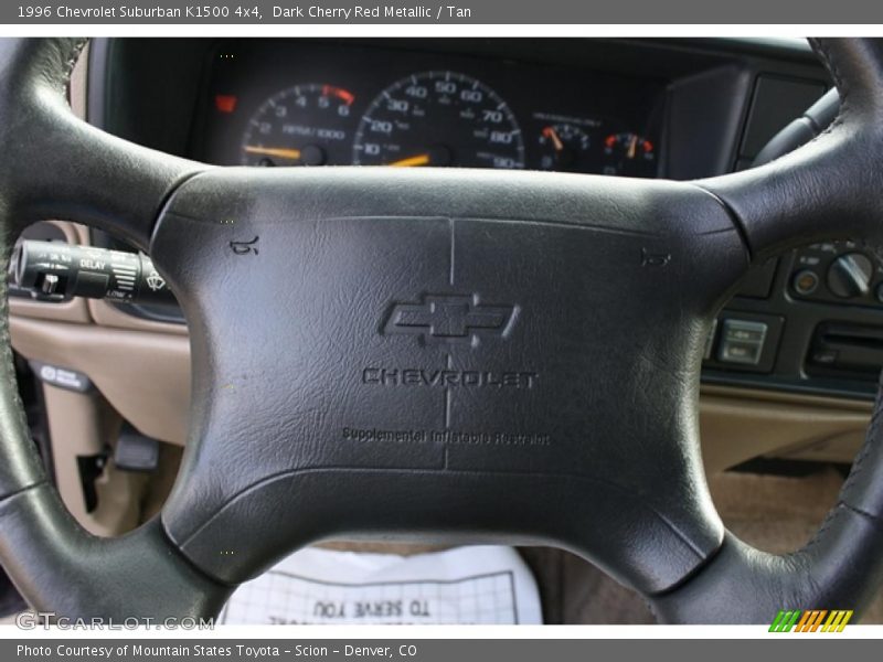 Dark Cherry Red Metallic / Tan 1996 Chevrolet Suburban K1500 4x4