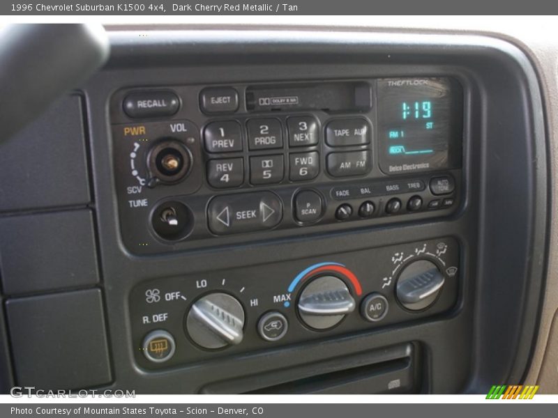 Controls of 1996 Suburban K1500 4x4