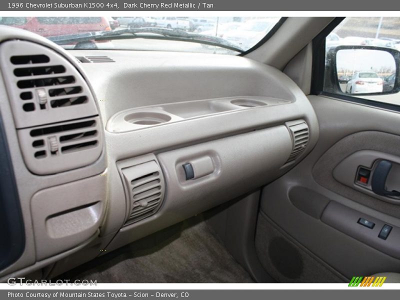 Dark Cherry Red Metallic / Tan 1996 Chevrolet Suburban K1500 4x4