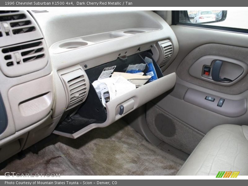 Dark Cherry Red Metallic / Tan 1996 Chevrolet Suburban K1500 4x4