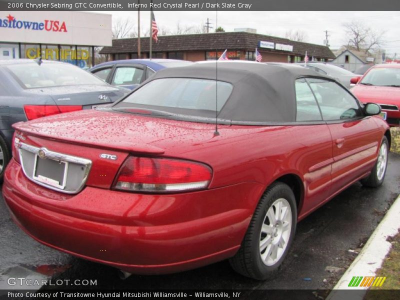 Inferno Red Crystal Pearl / Dark Slate Gray 2006 Chrysler Sebring GTC Convertible