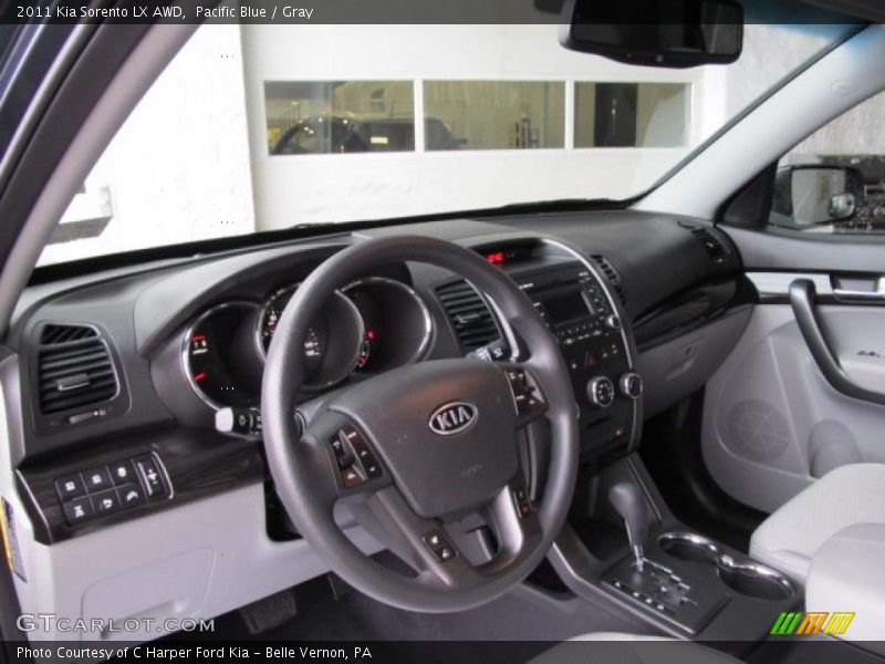 Pacific Blue / Gray 2011 Kia Sorento LX AWD