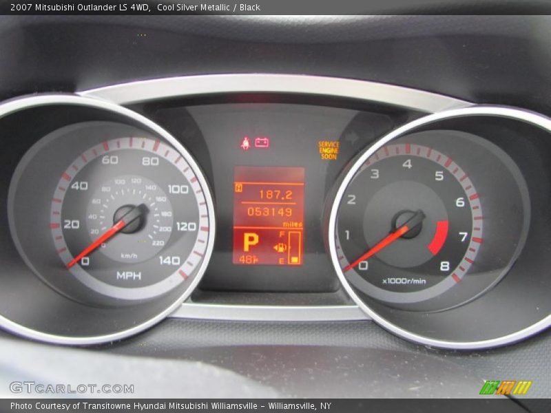 Cool Silver Metallic / Black 2007 Mitsubishi Outlander LS 4WD