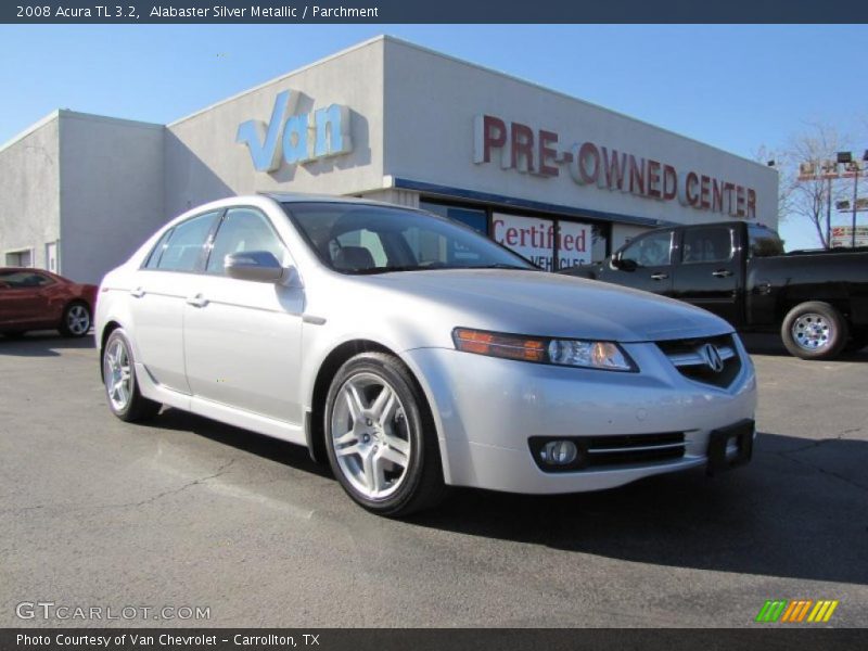 Alabaster Silver Metallic / Parchment 2008 Acura TL 3.2