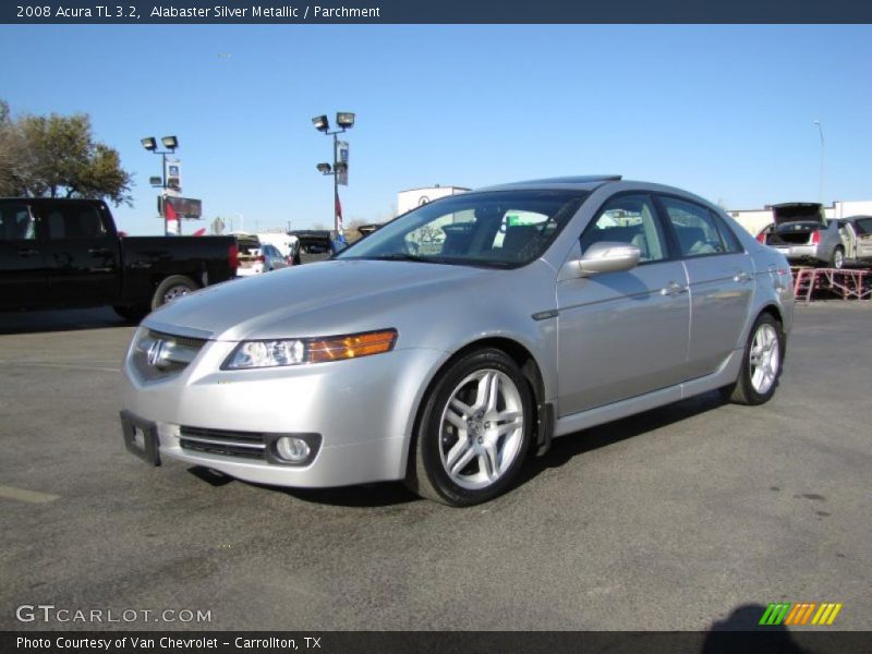 Alabaster Silver Metallic / Parchment 2008 Acura TL 3.2