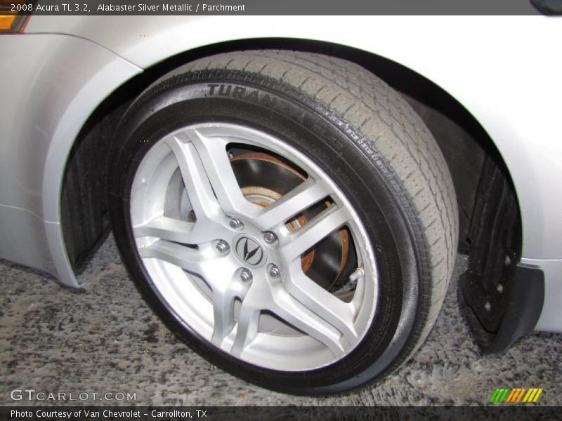 Alabaster Silver Metallic / Parchment 2008 Acura TL 3.2