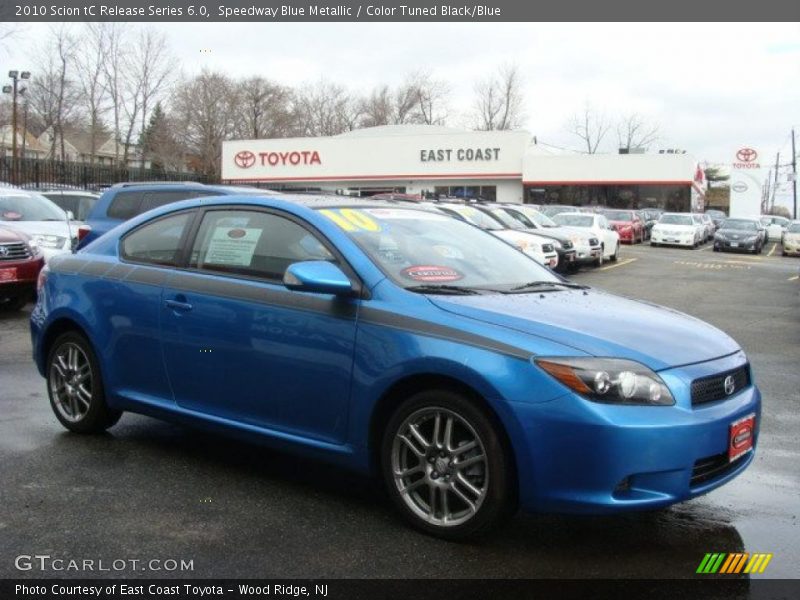 Speedway Blue Metallic / Color Tuned Black/Blue 2010 Scion tC Release Series 6.0