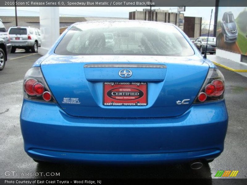 Speedway Blue Metallic / Color Tuned Black/Blue 2010 Scion tC Release Series 6.0