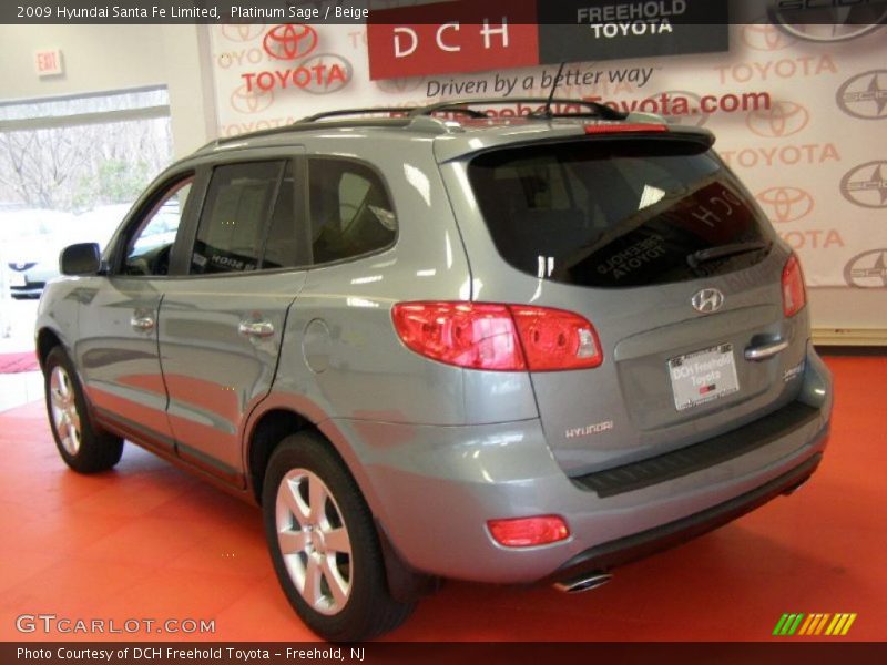 Platinum Sage / Beige 2009 Hyundai Santa Fe Limited