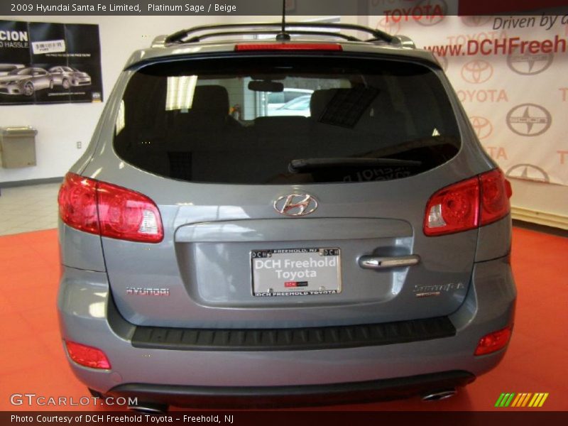 Platinum Sage / Beige 2009 Hyundai Santa Fe Limited