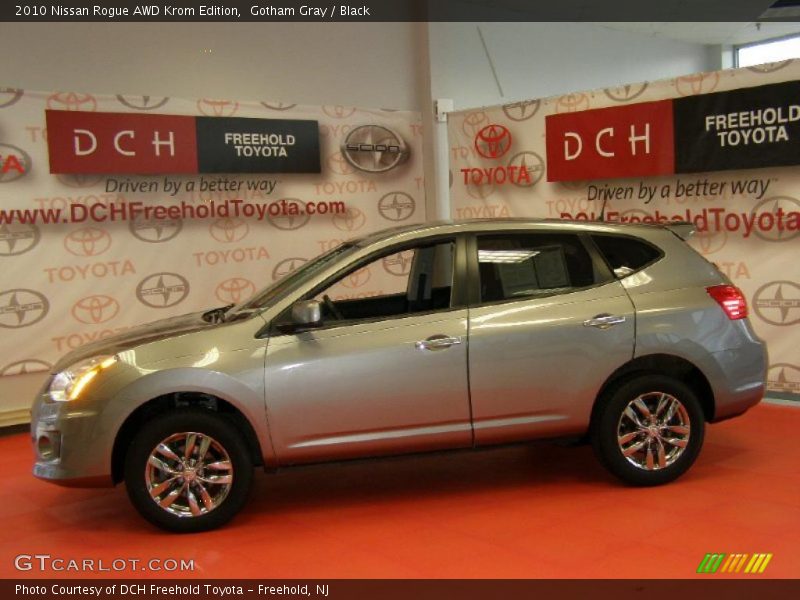 Gotham Gray / Black 2010 Nissan Rogue AWD Krom Edition