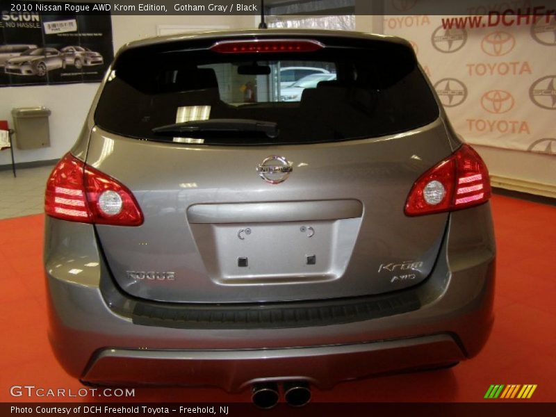 Gotham Gray / Black 2010 Nissan Rogue AWD Krom Edition