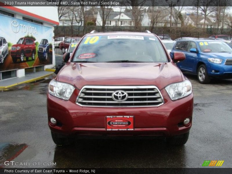 Salsa Red Pearl / Sand Beige 2010 Toyota Highlander Limited 4WD