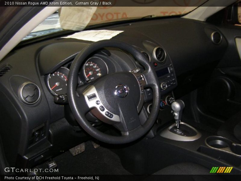 Gotham Gray / Black 2010 Nissan Rogue AWD Krom Edition