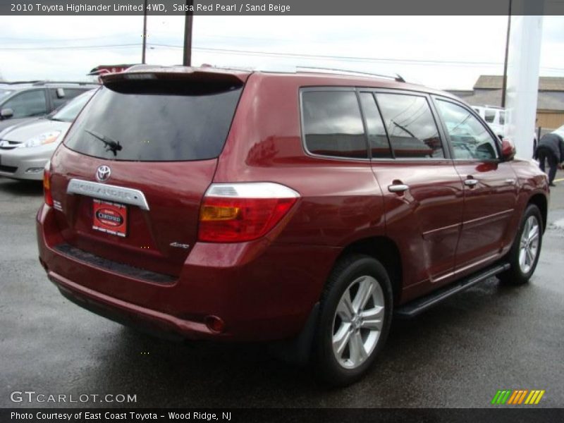 Salsa Red Pearl / Sand Beige 2010 Toyota Highlander Limited 4WD