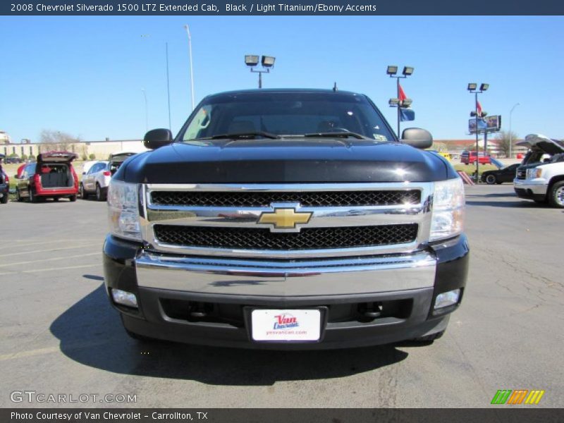 Black / Light Titanium/Ebony Accents 2008 Chevrolet Silverado 1500 LTZ Extended Cab