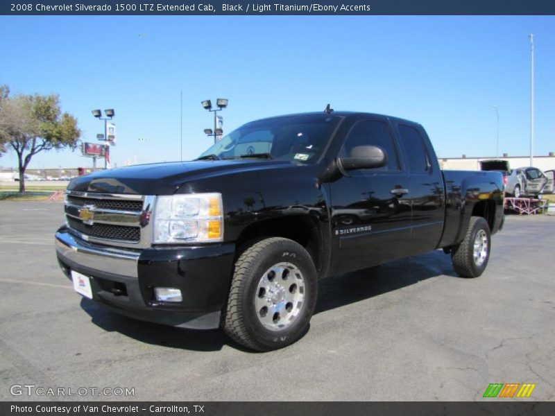 Black / Light Titanium/Ebony Accents 2008 Chevrolet Silverado 1500 LTZ Extended Cab