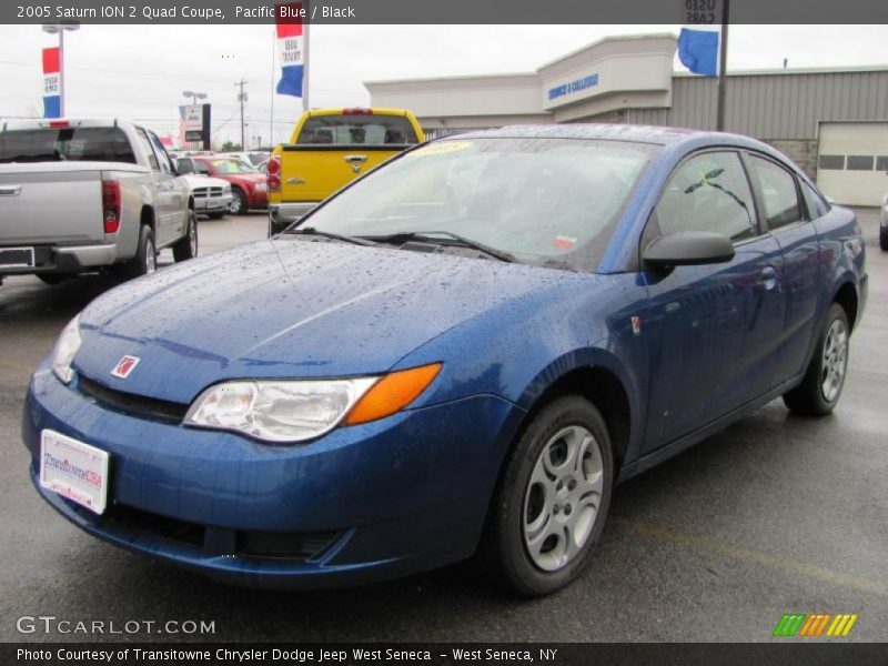 Pacific Blue / Black 2005 Saturn ION 2 Quad Coupe