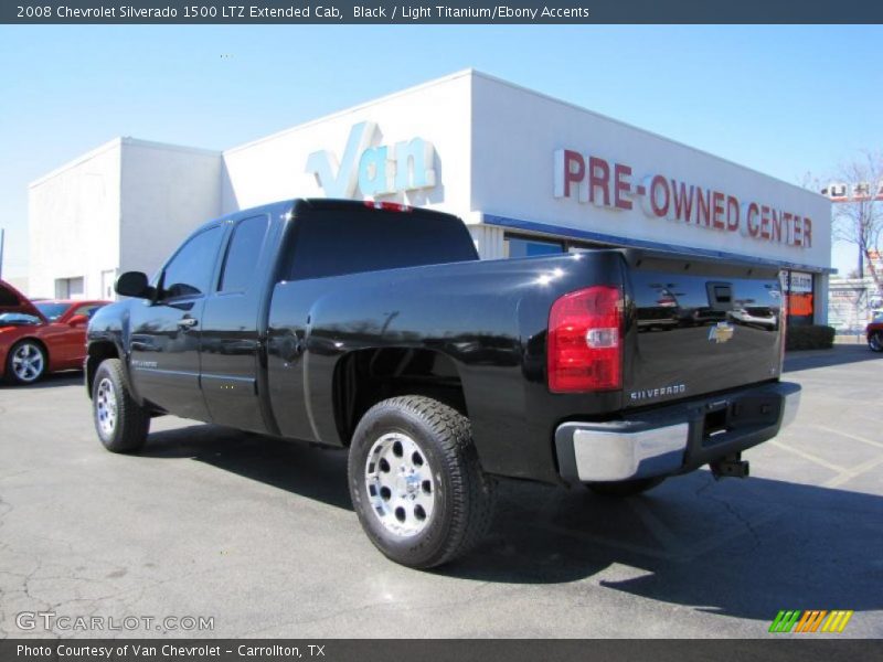 Black / Light Titanium/Ebony Accents 2008 Chevrolet Silverado 1500 LTZ Extended Cab