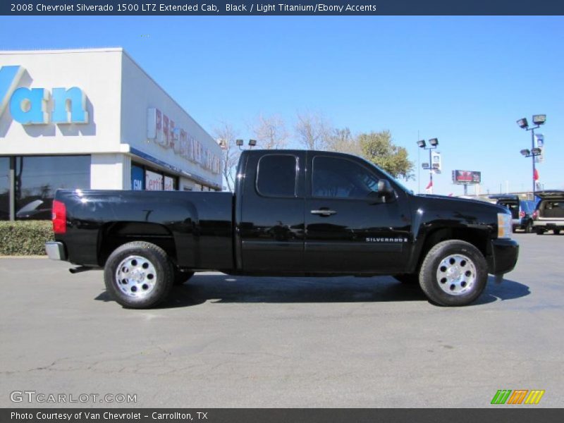 Black / Light Titanium/Ebony Accents 2008 Chevrolet Silverado 1500 LTZ Extended Cab