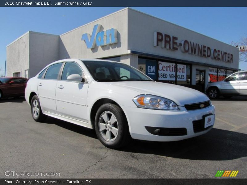 Summit White / Gray 2010 Chevrolet Impala LT