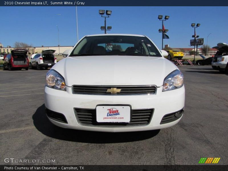Summit White / Gray 2010 Chevrolet Impala LT