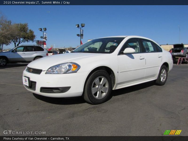 Summit White / Gray 2010 Chevrolet Impala LT