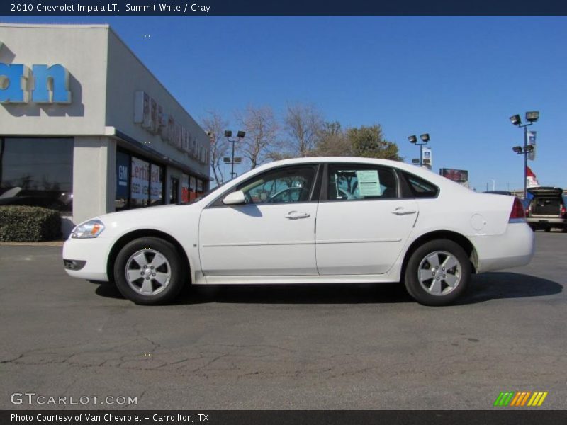 Summit White / Gray 2010 Chevrolet Impala LT