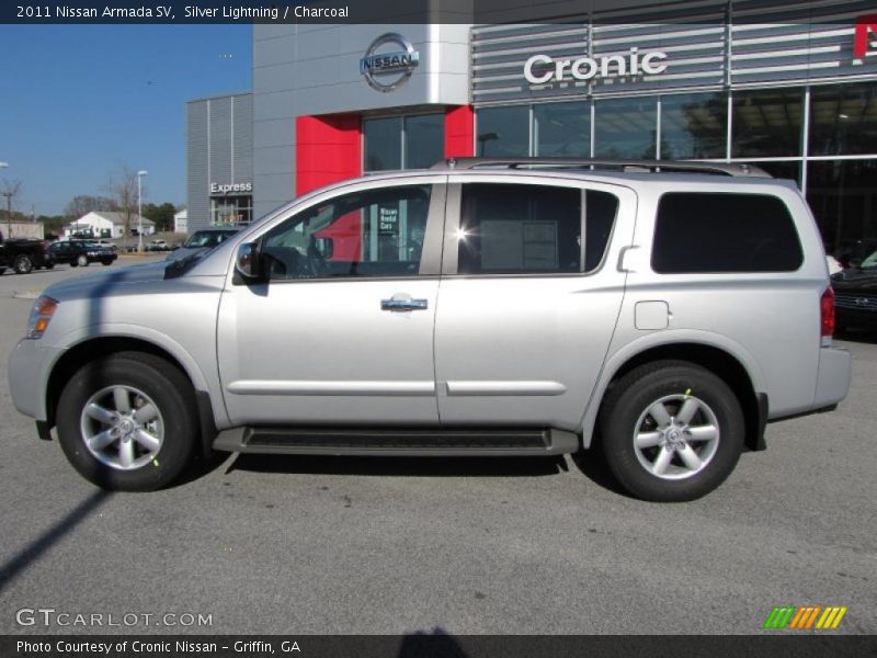 Silver Lightning / Charcoal 2011 Nissan Armada SV
