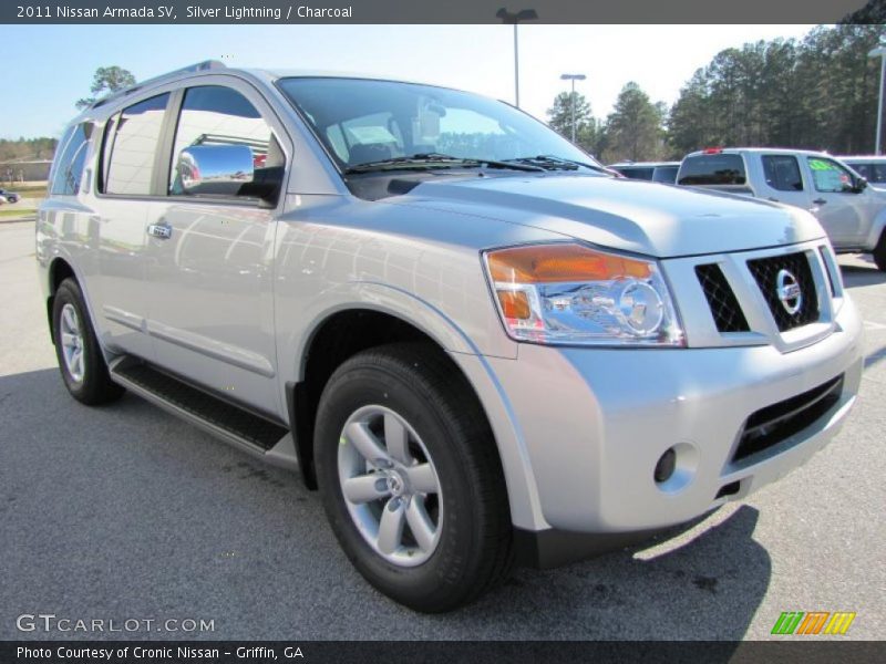 Silver Lightning / Charcoal 2011 Nissan Armada SV