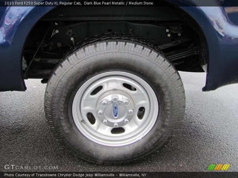 Dark Blue Pearl Metallic / Medium Stone 2010 Ford F250 Super Duty XL Regular Cab